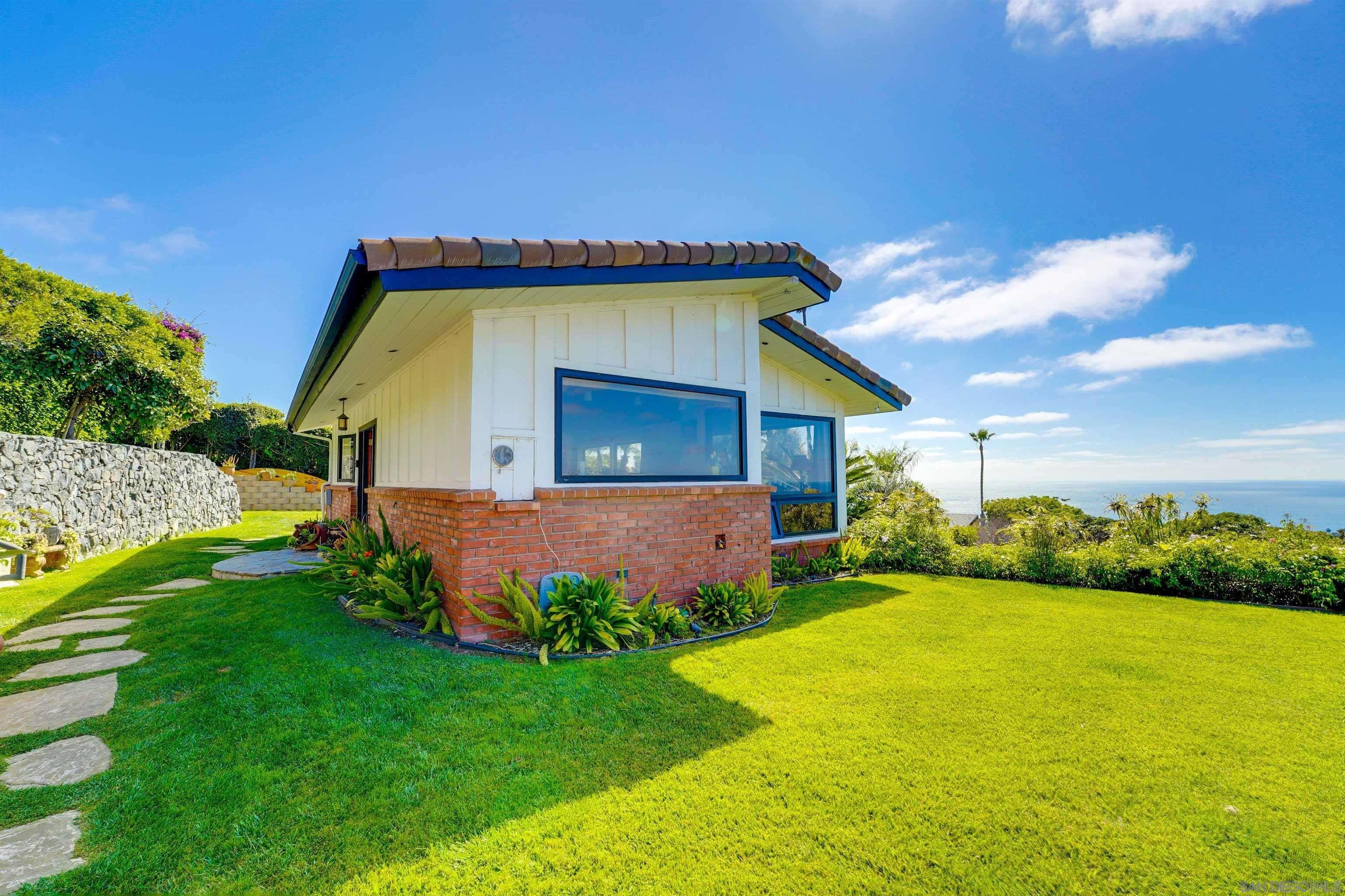 a view of house with backyard