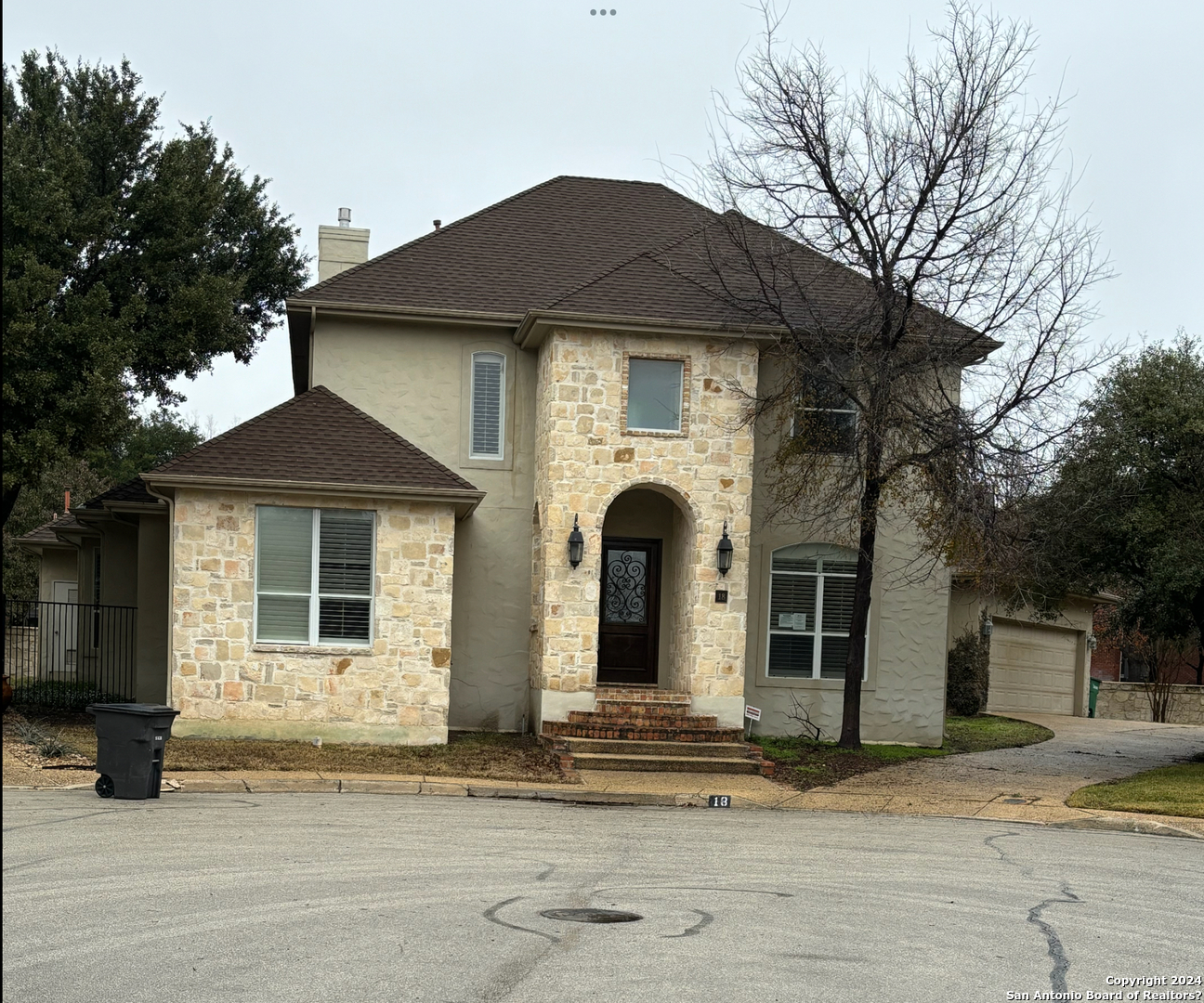 a front view of a house