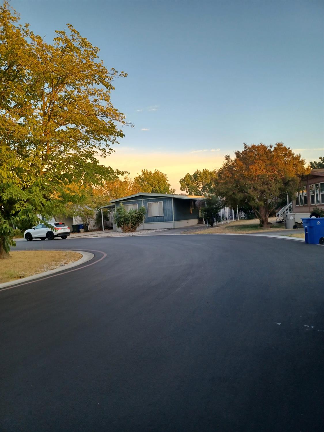 a view of street with houses