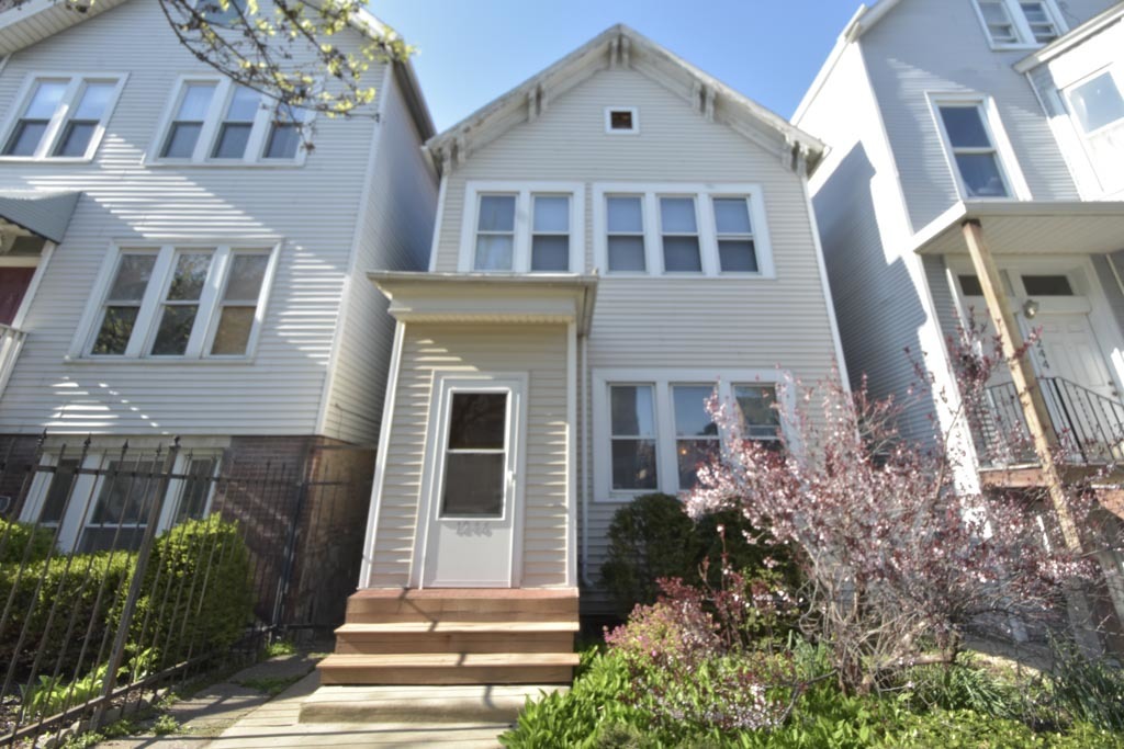 a front view of a house