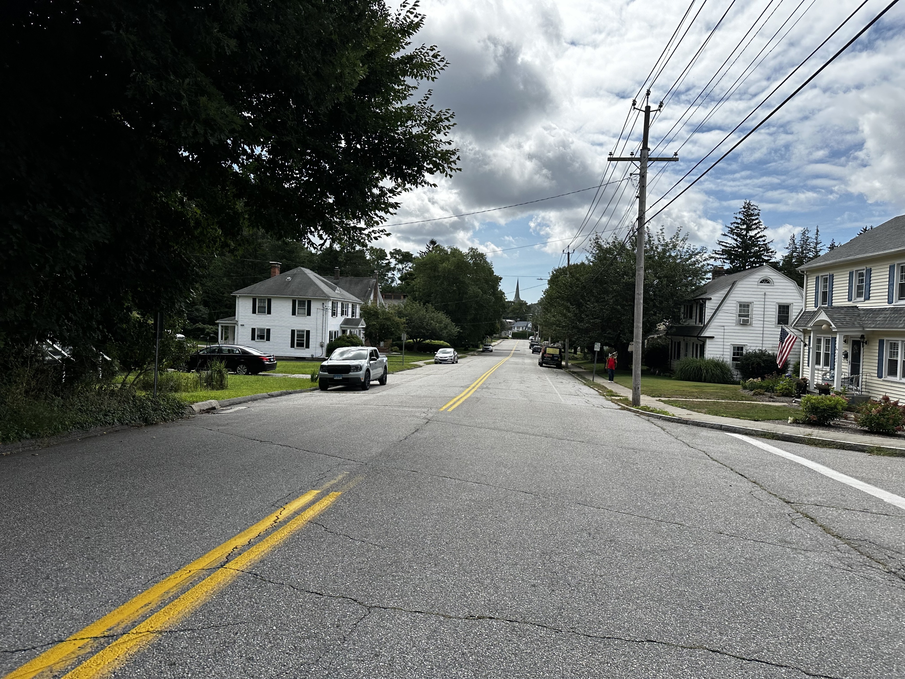 a street view along with trees