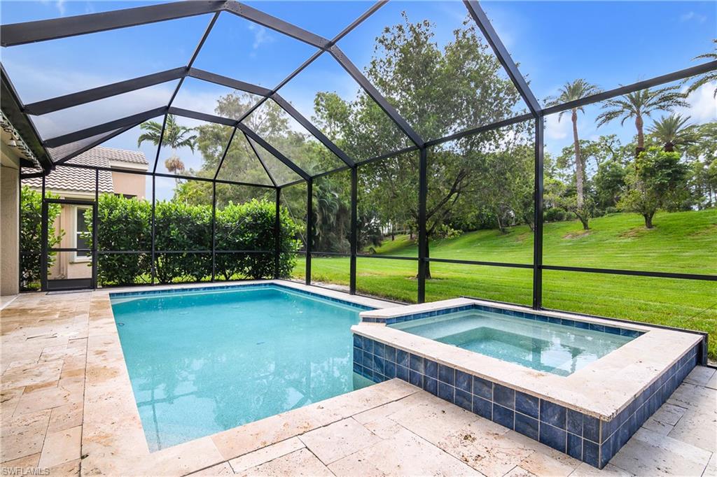 a view of a backyard with a small deck