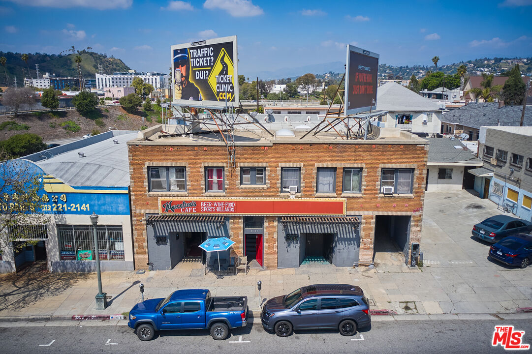 a car parked in front of a building