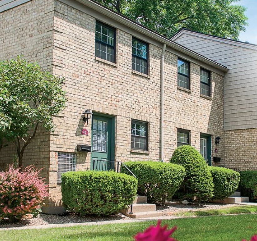 Typical exterior of townhouse with private entranc