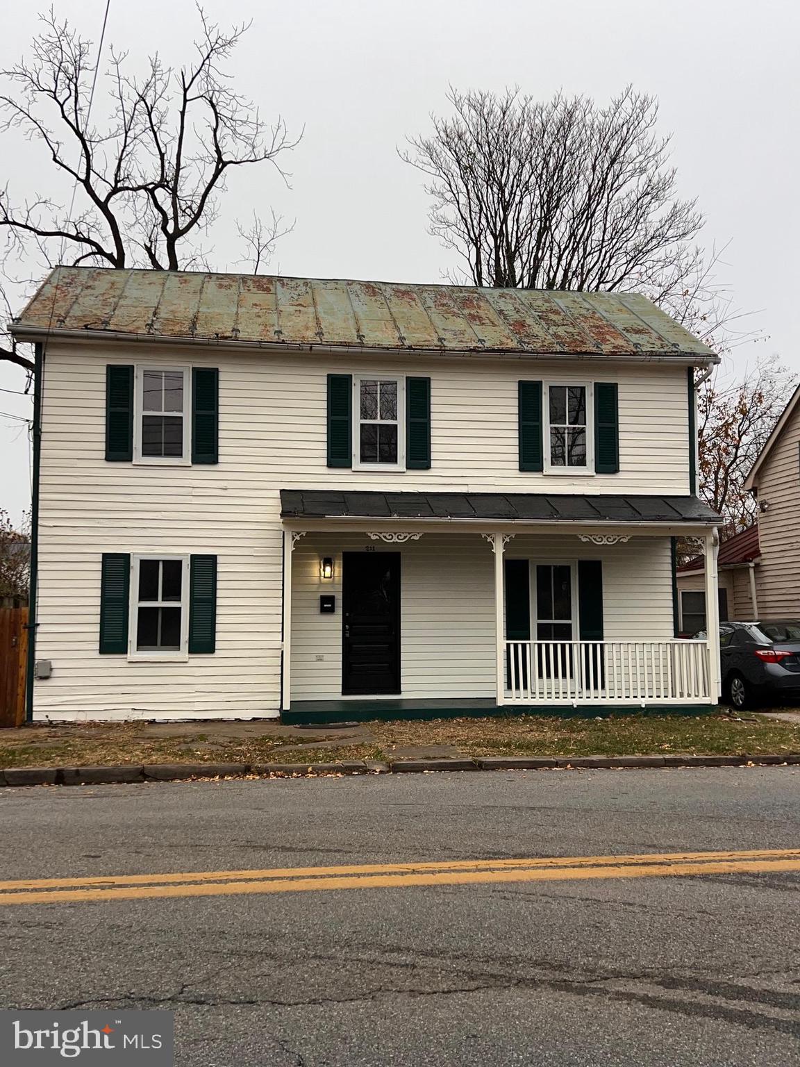 a front view of a house