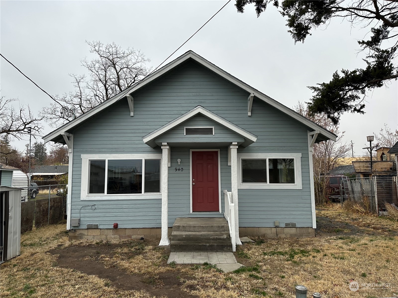 a front view of a house