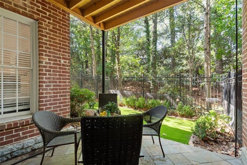 a view of a outdoor seating area