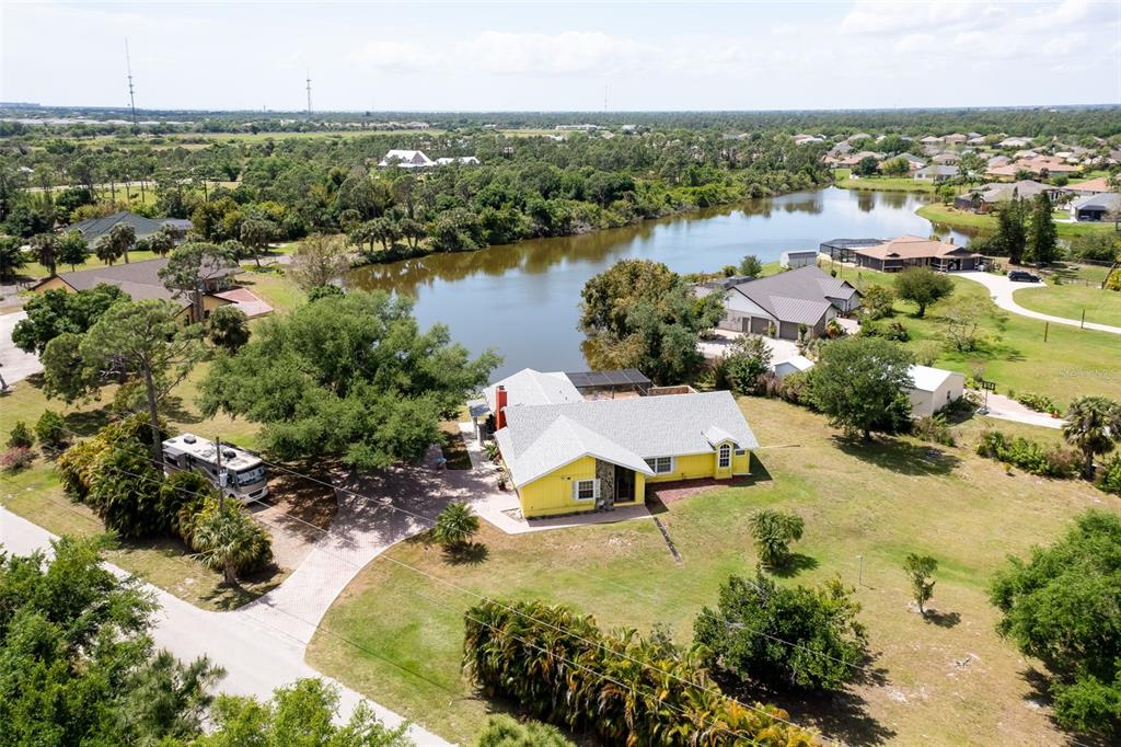 Lakefront Home with a private view.