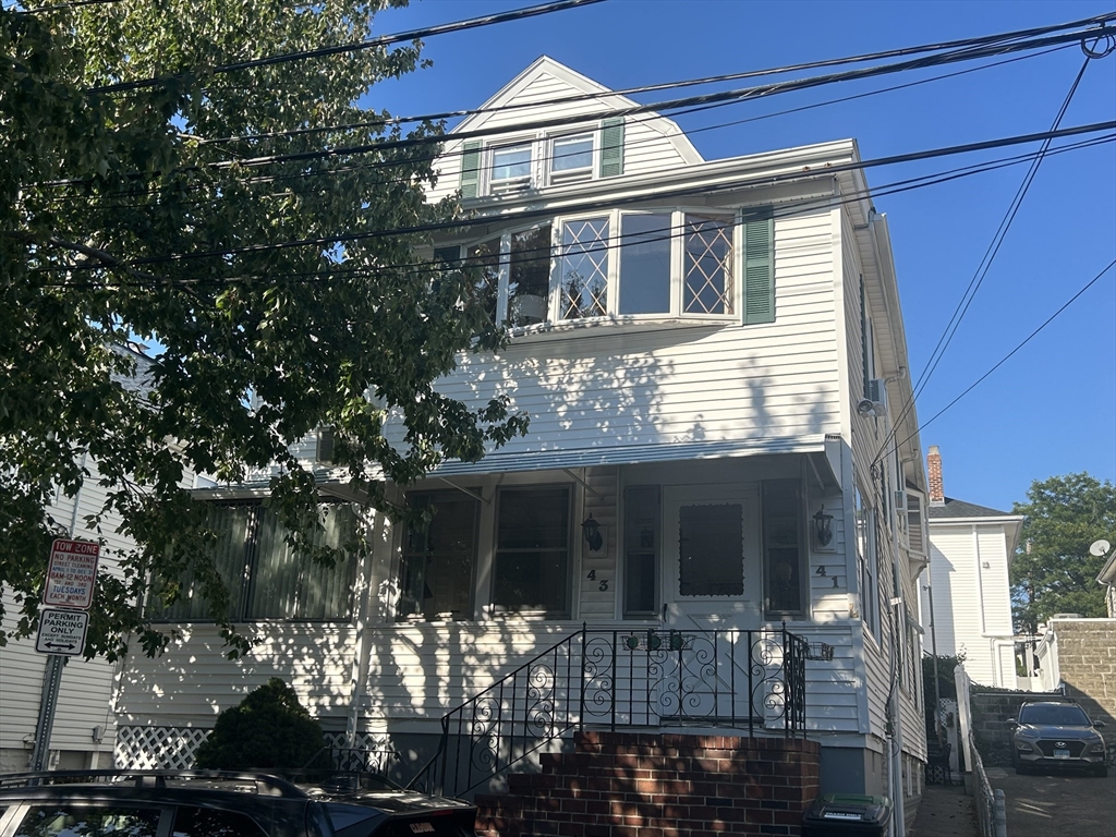 a front view of a house