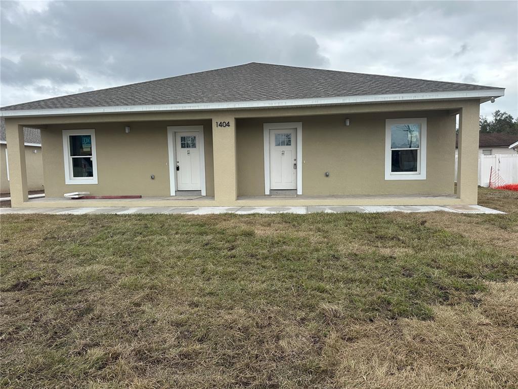 a front view of a house