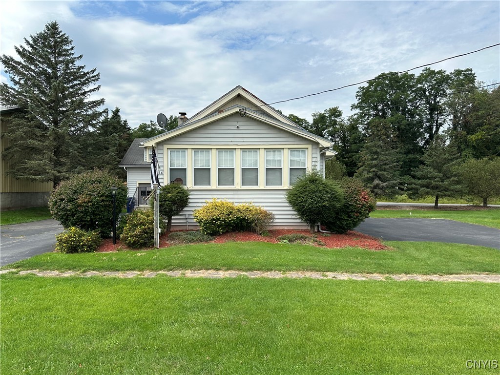 Large front lawn