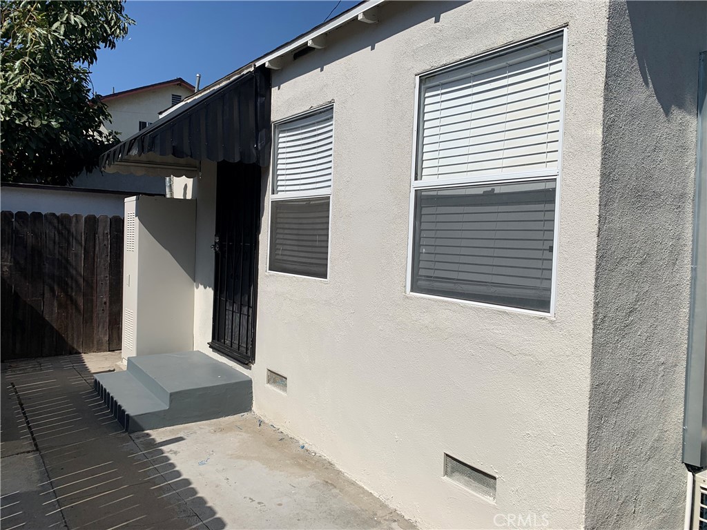 a view of a house with a door