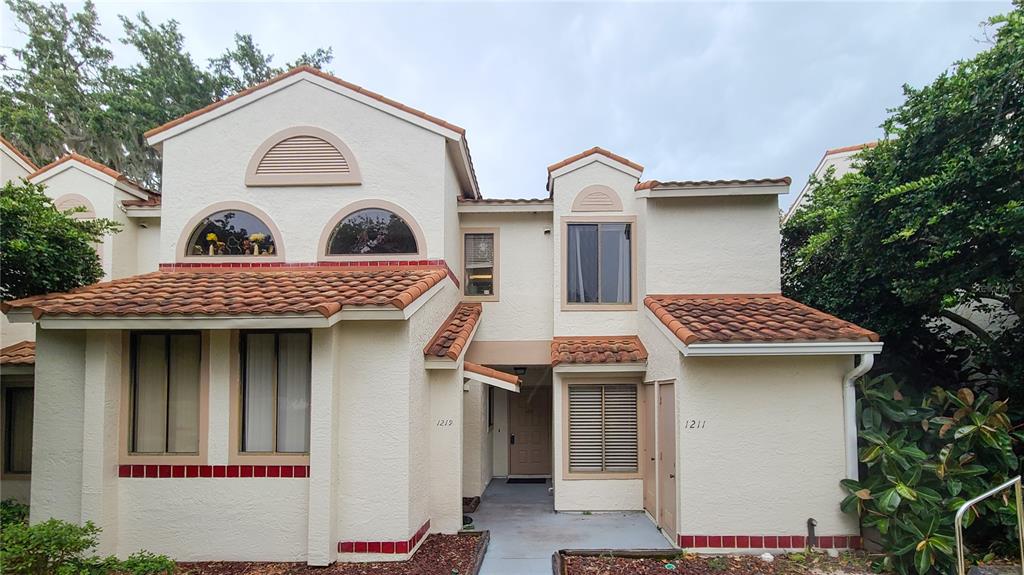 a front view of a house