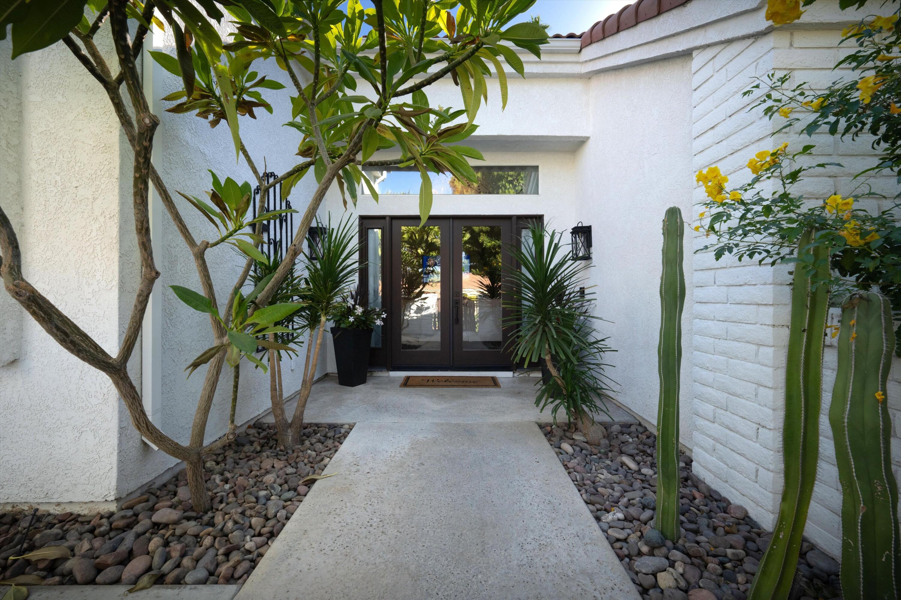 a view of a entryway of the house