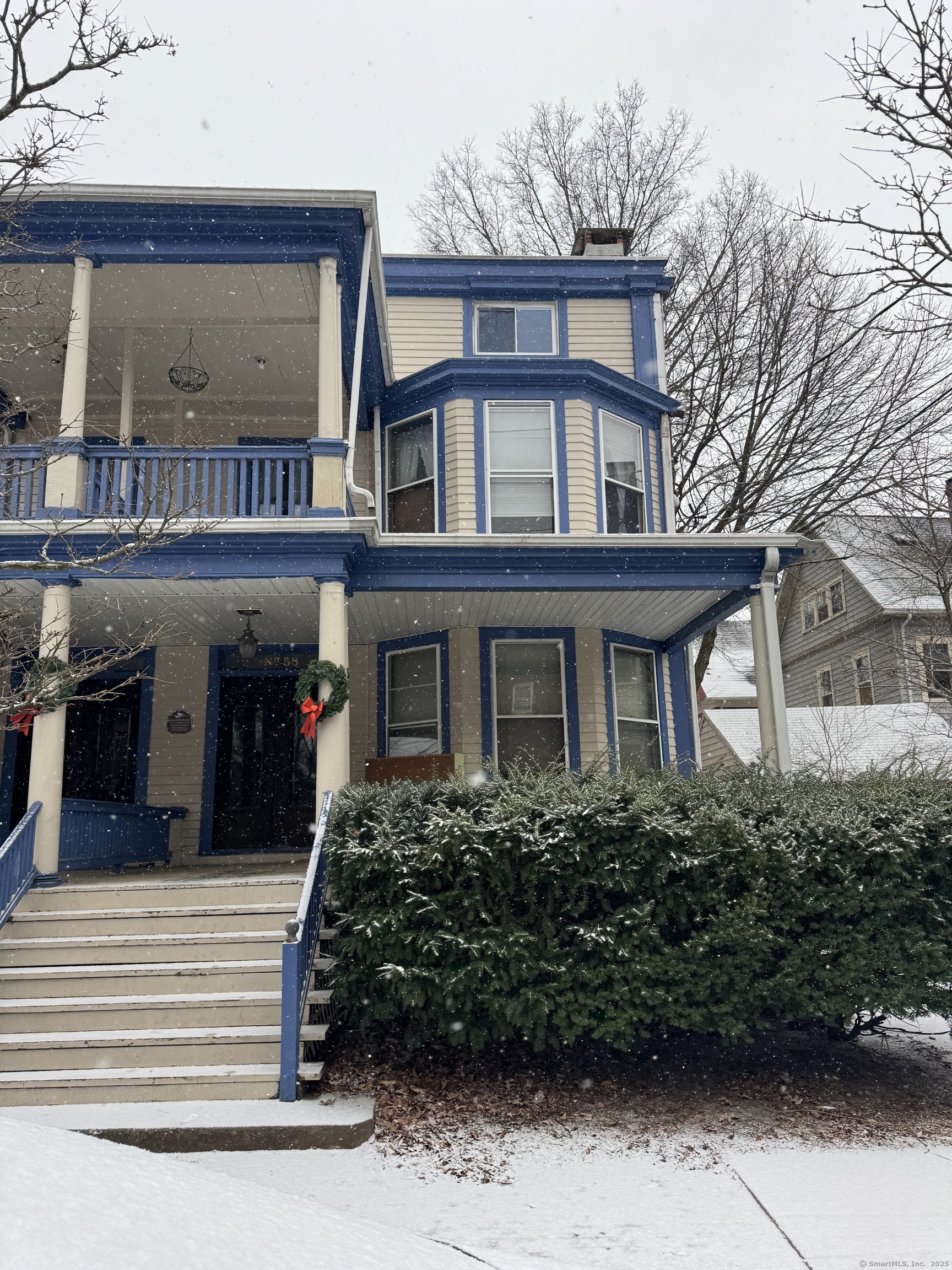 a front view of a house