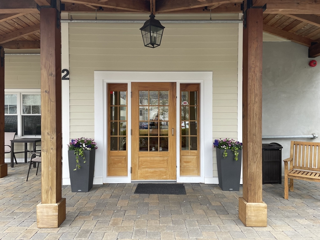 a view of a entryway door front of house