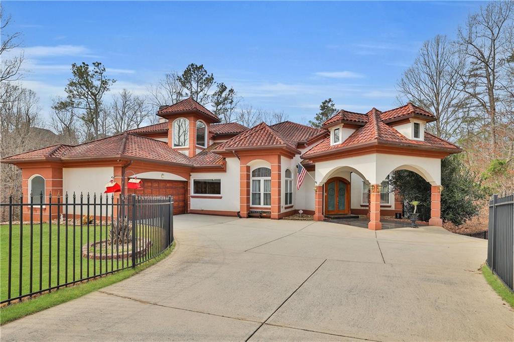 a view of a house with a outdoor space