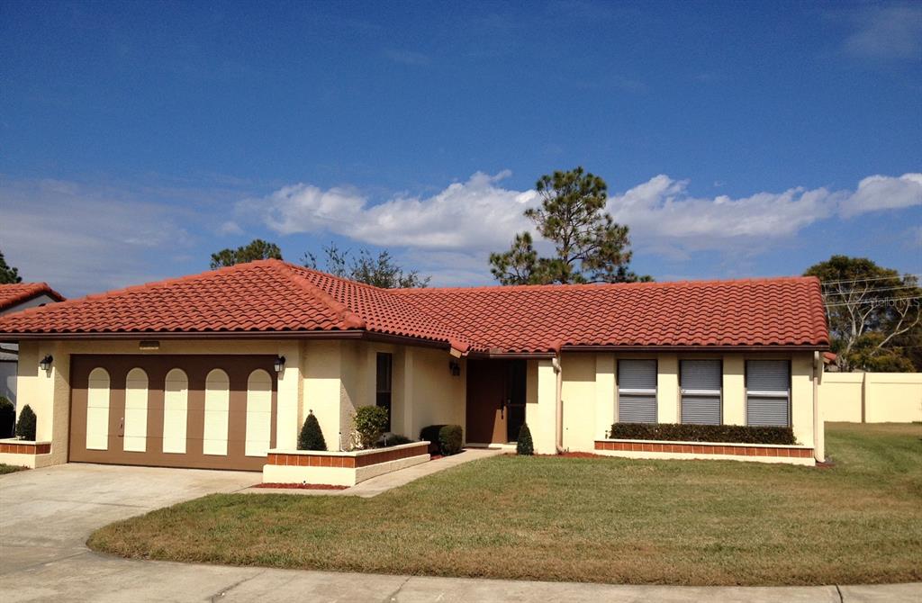 a front view of a house