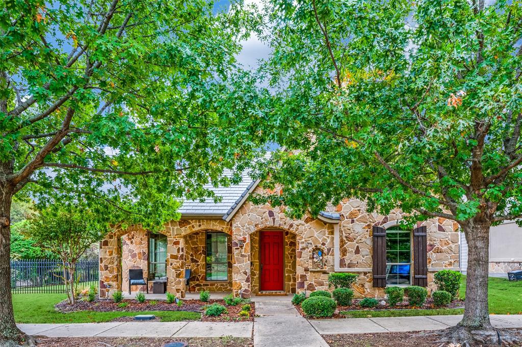 Stone and Stucco home on oversized corner lot. 