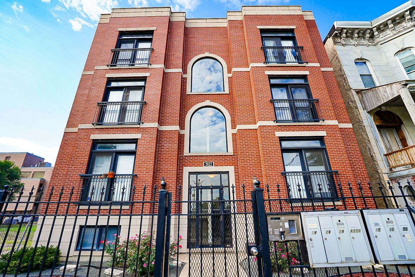 front a building with glass windows