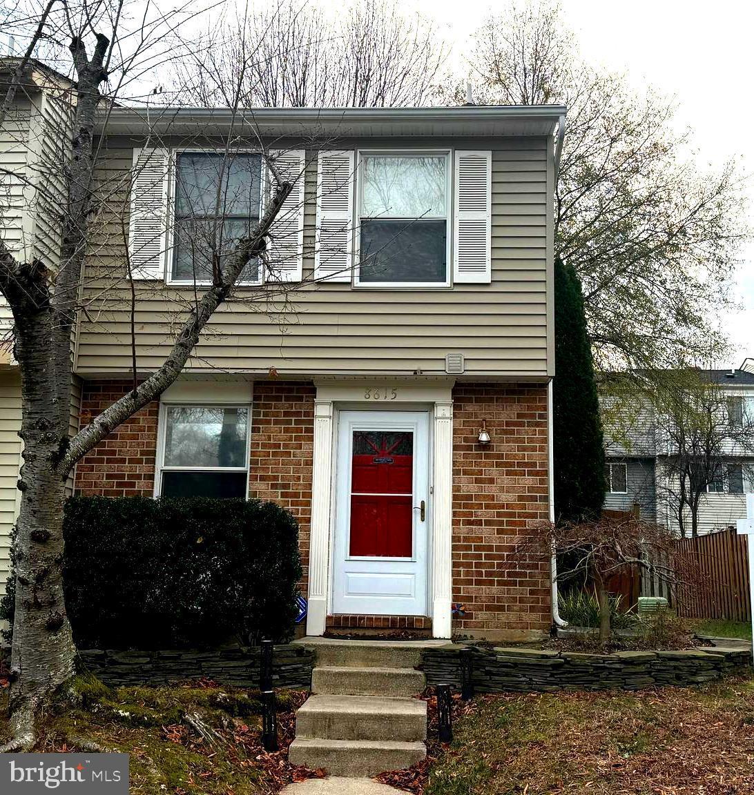 a front view of a house