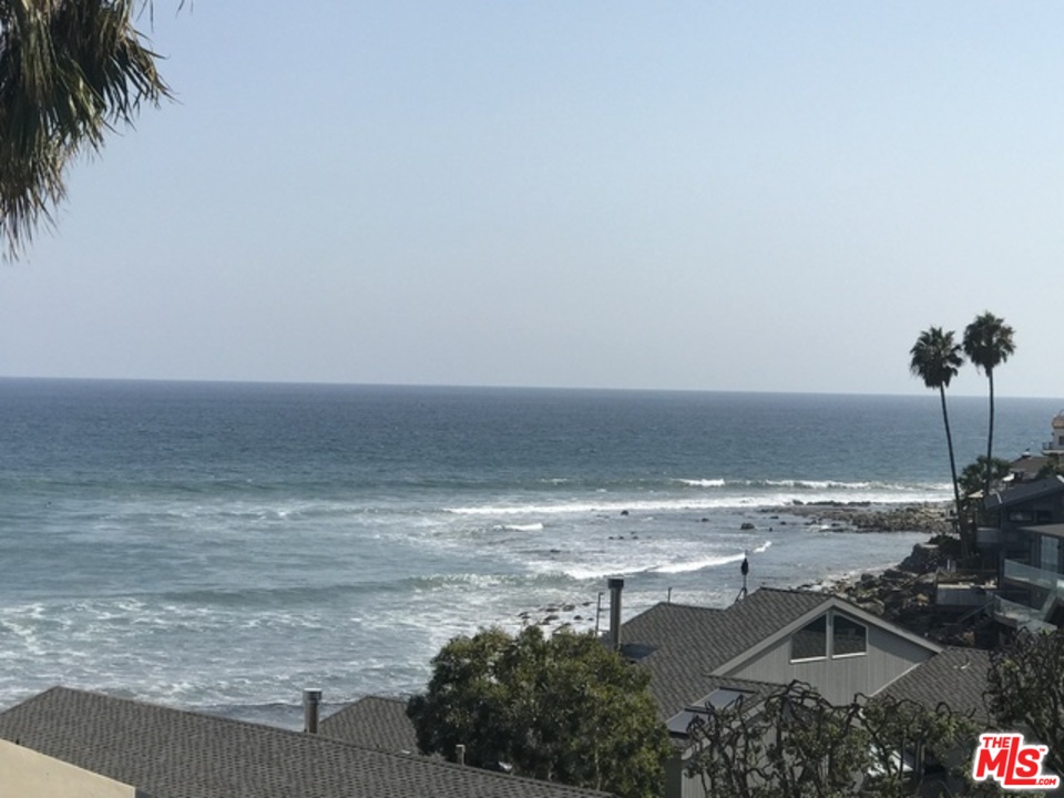 a view of an ocean and beach