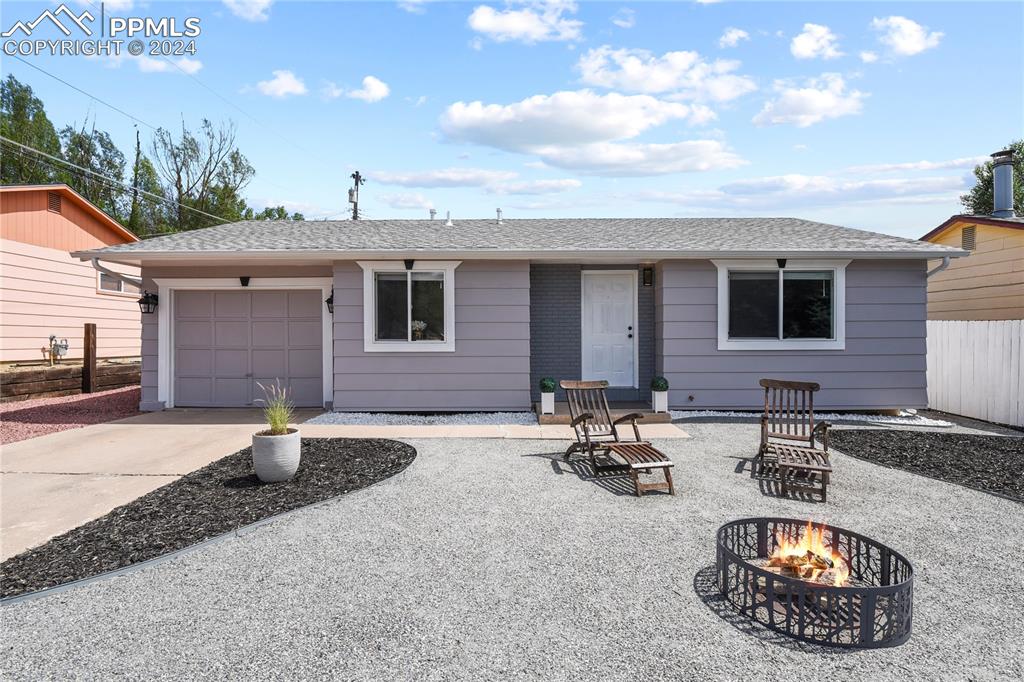 a view of a house with patio