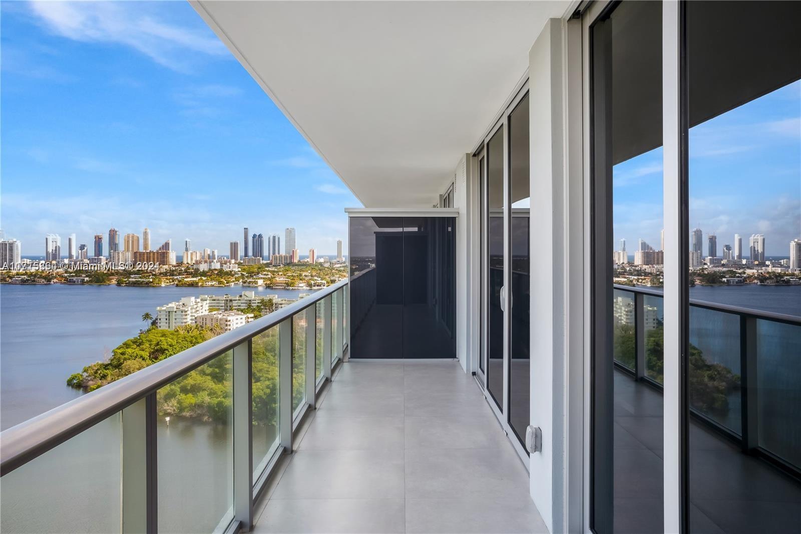 a view of balcony with city view