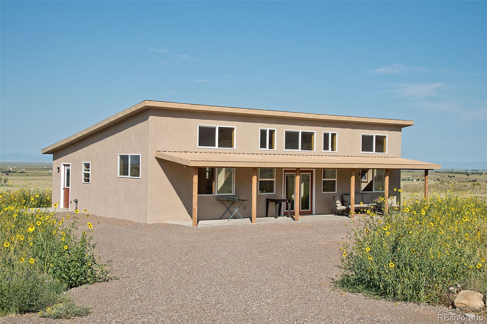 a front view of a house with windows