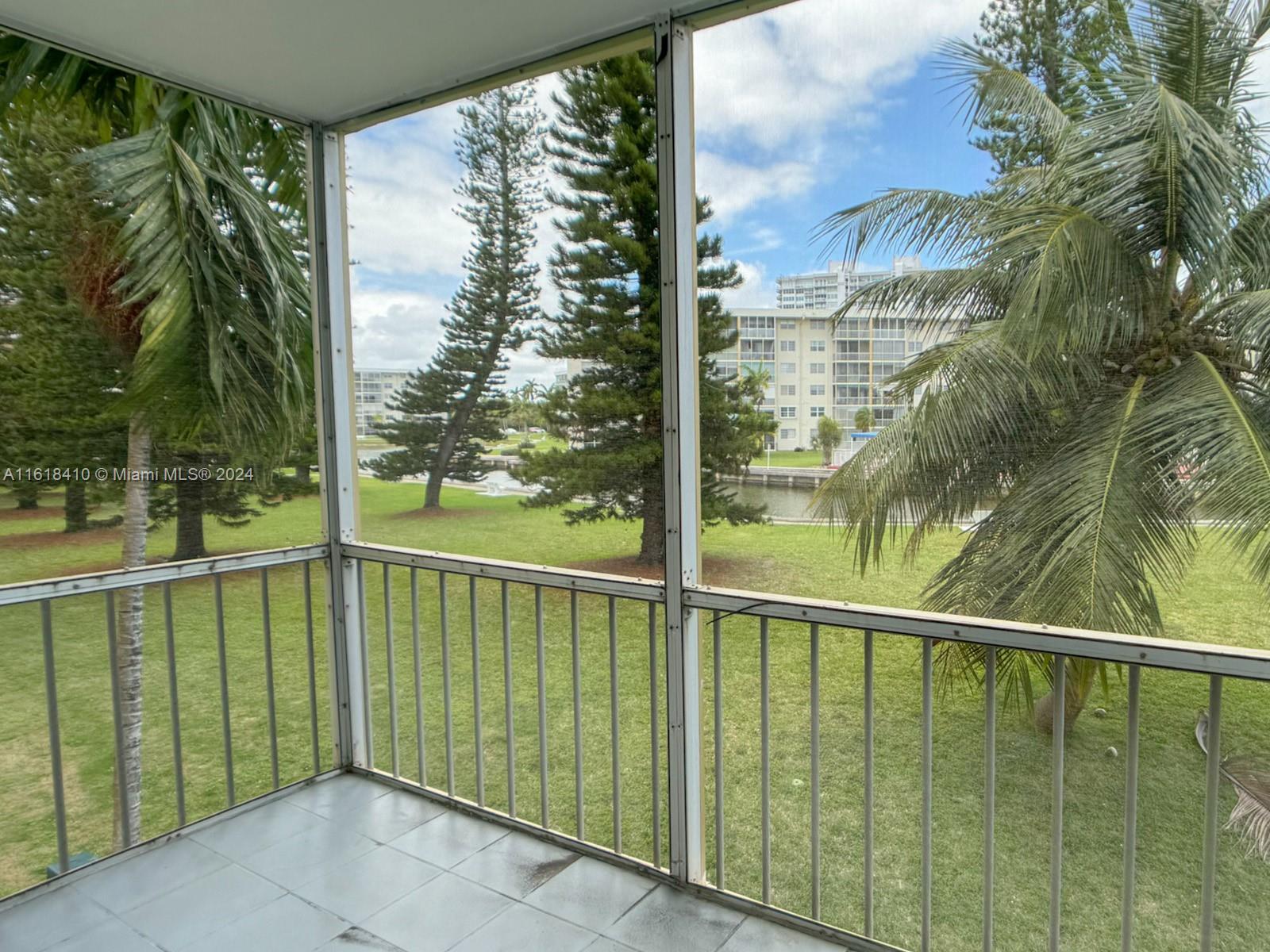 a view of a balcony