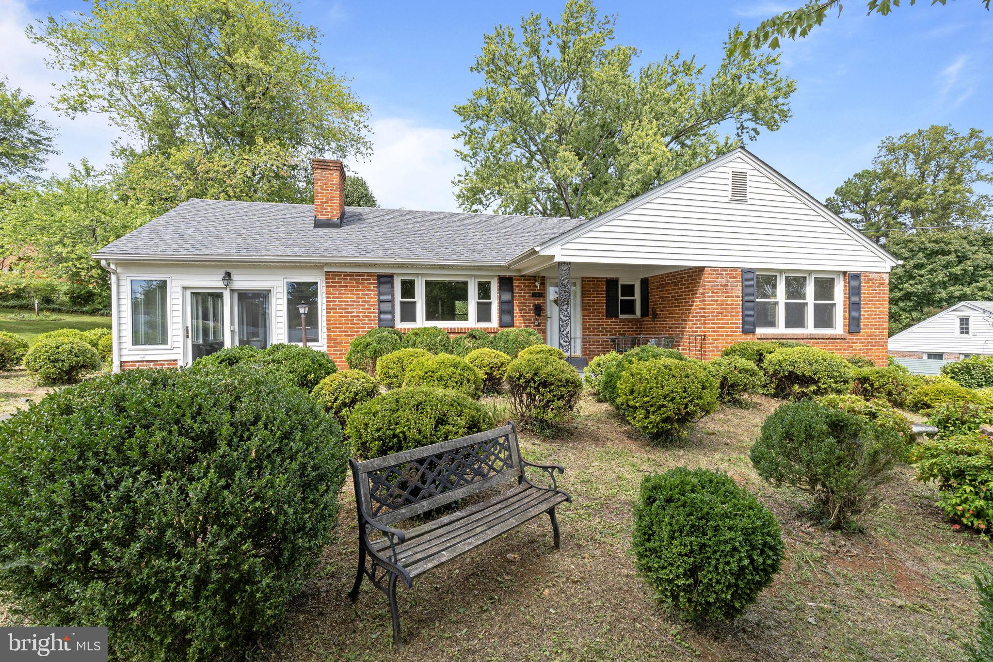 a house view with a garden space