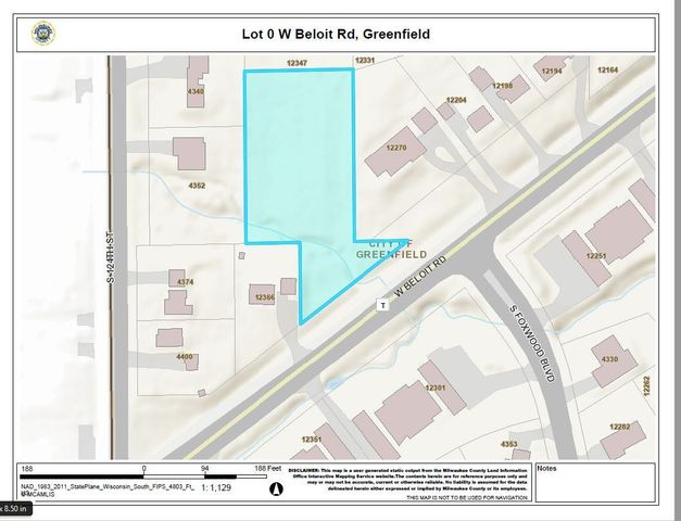 $170,900 | Lt1 West Beloit Road | Greenfield