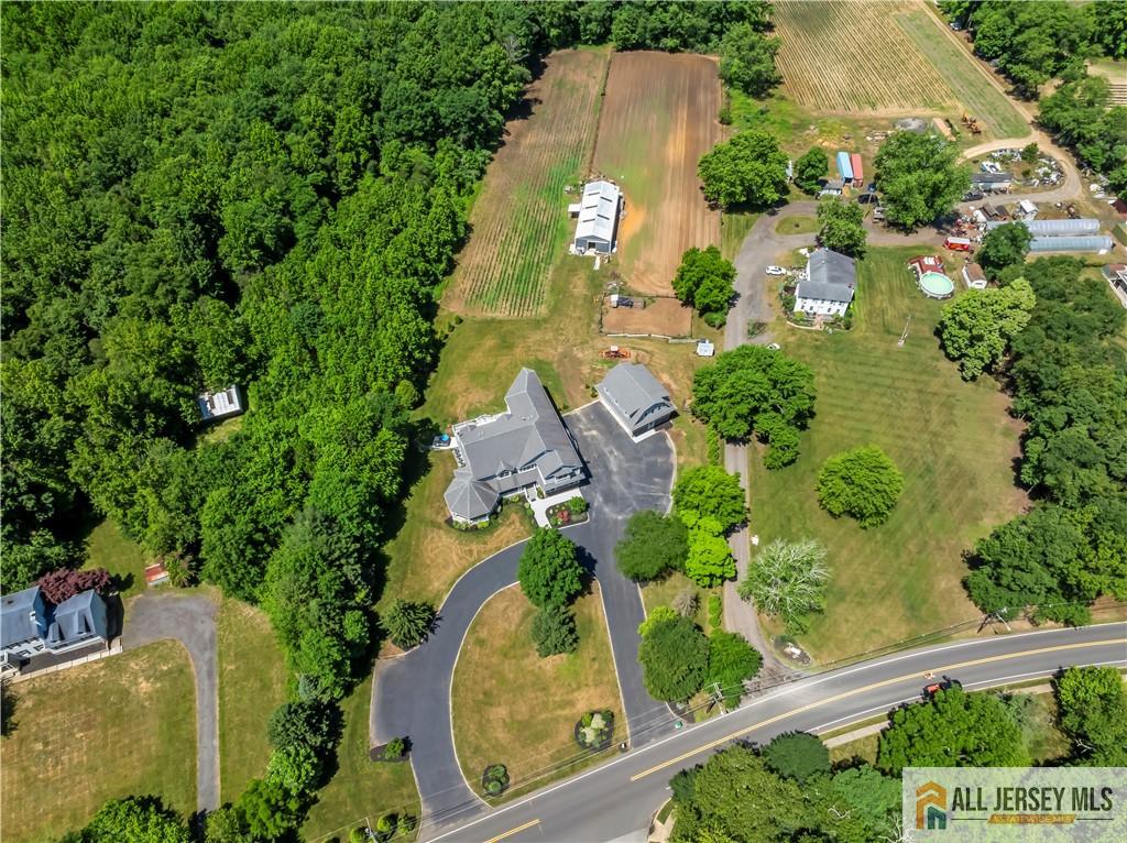 an aerial view of a house having outdoor space