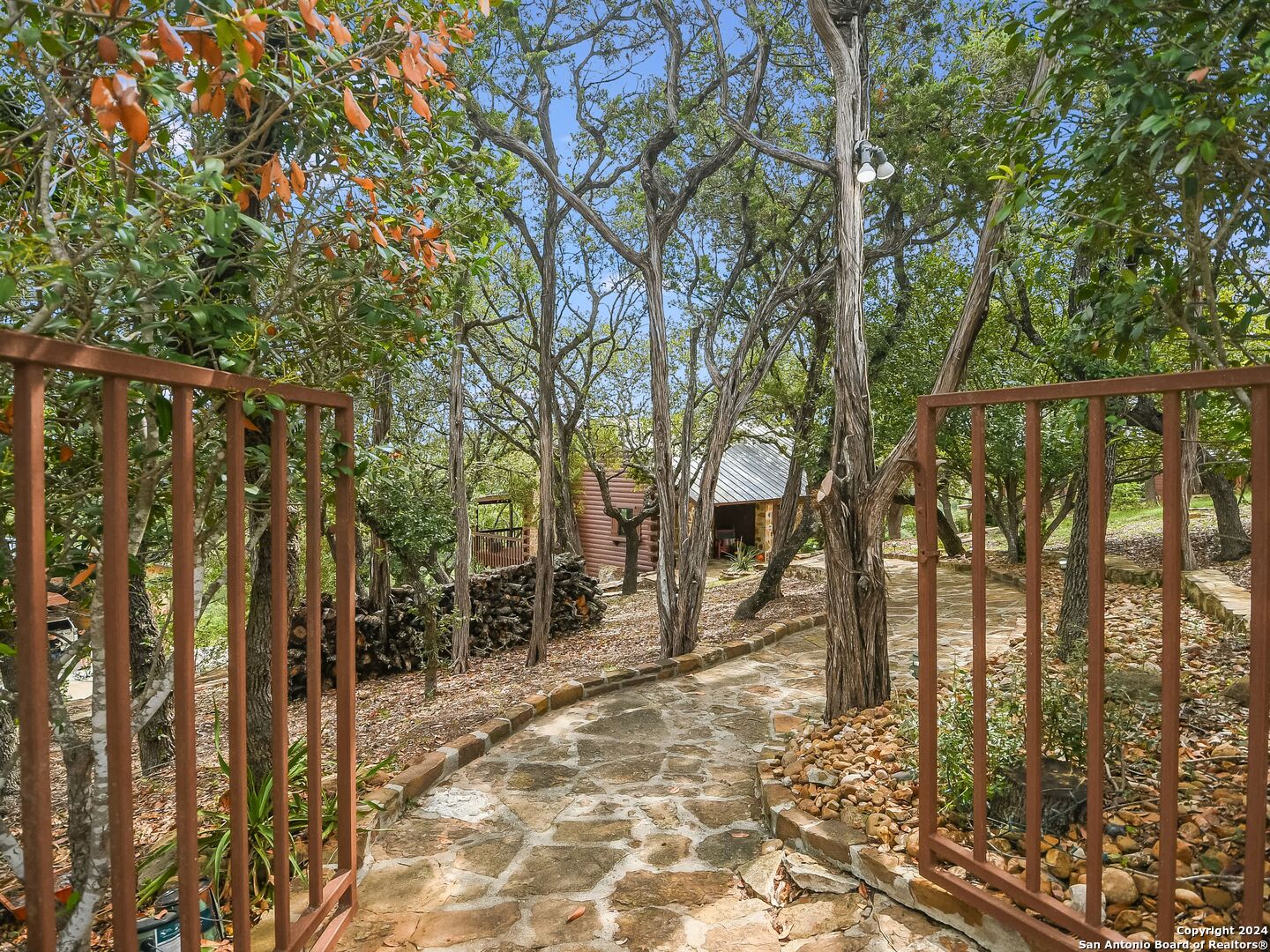 a view of outdoor space with seating area