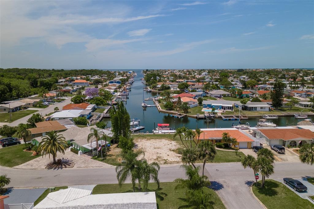 an aerial view of a city