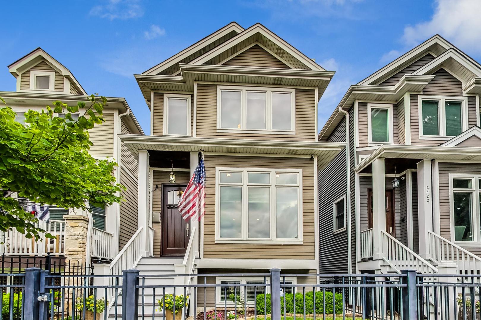 a front view of a house