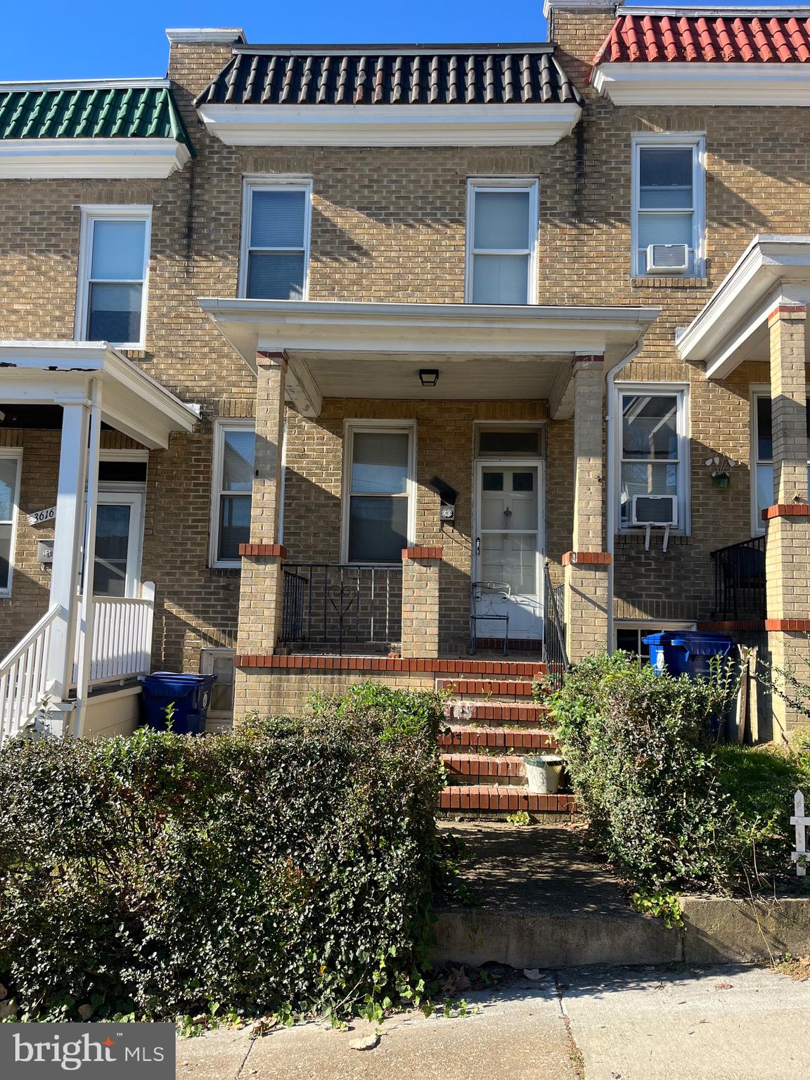 a front view of a house