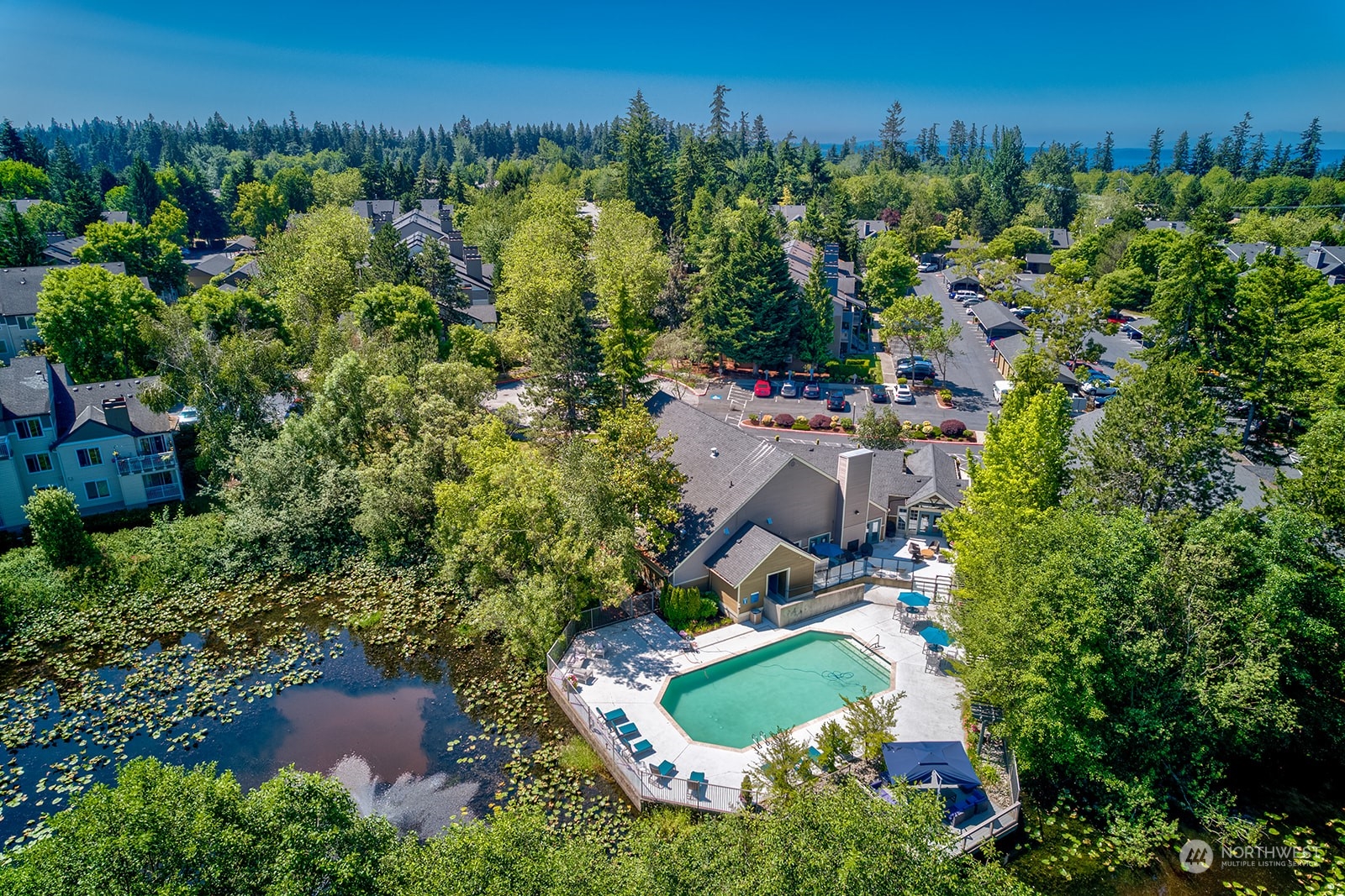 an aerial view of multiple house