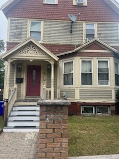 a front view of a house