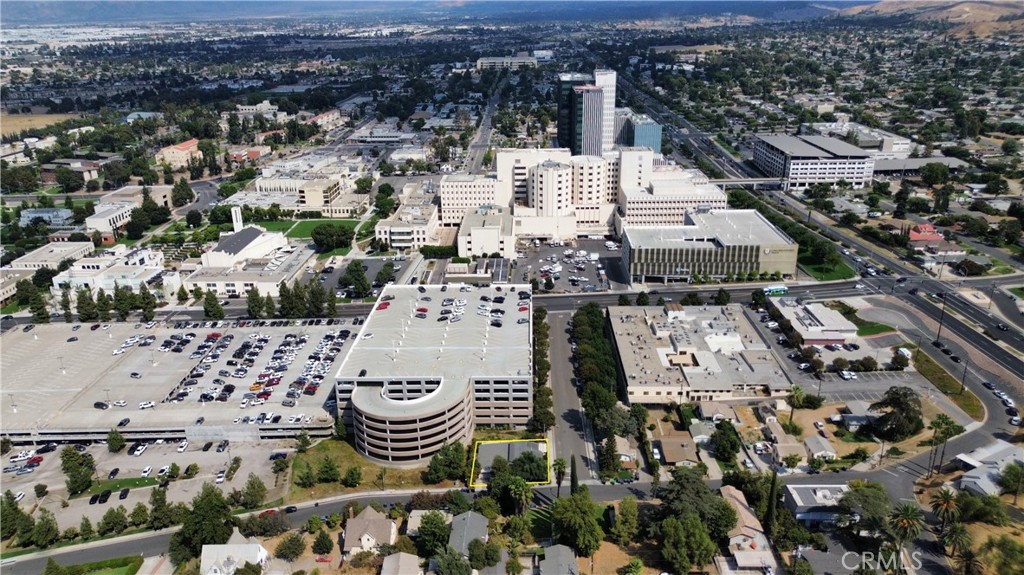 an aerial view of multiple house