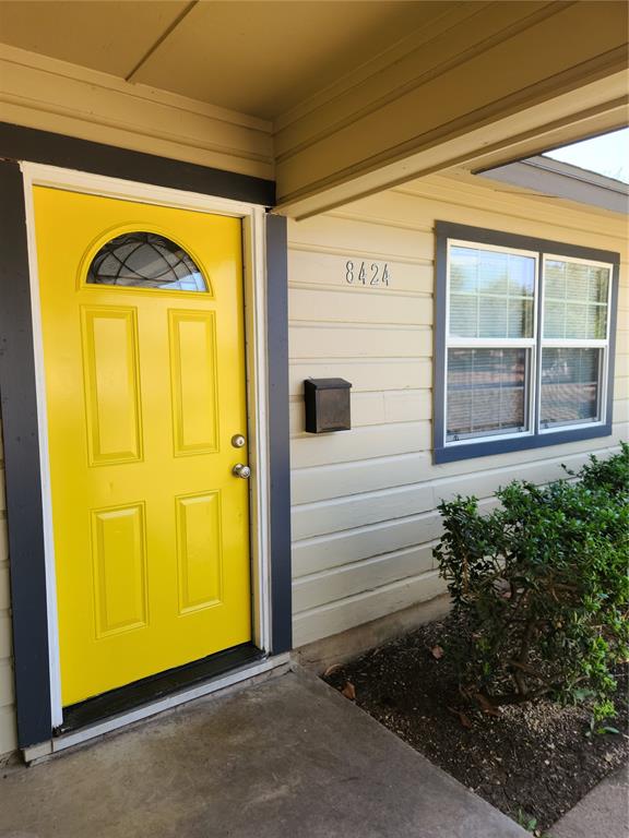 a view of front door