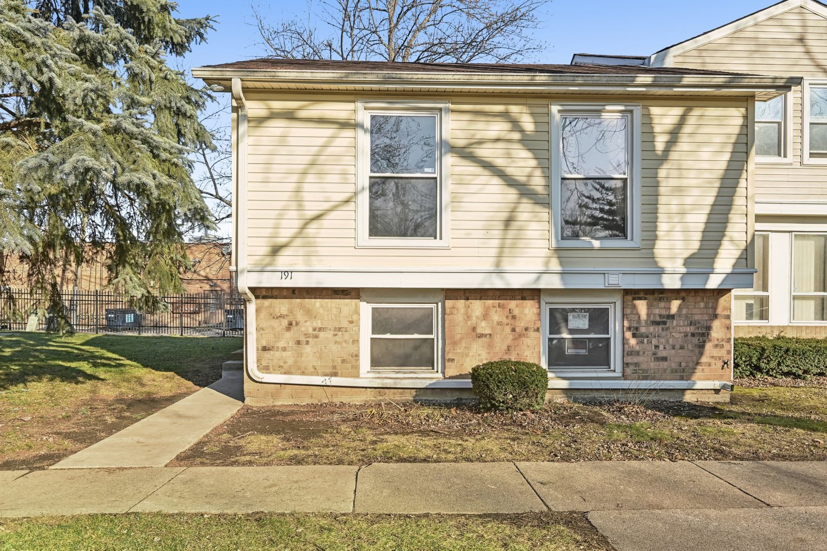 a front view of a house