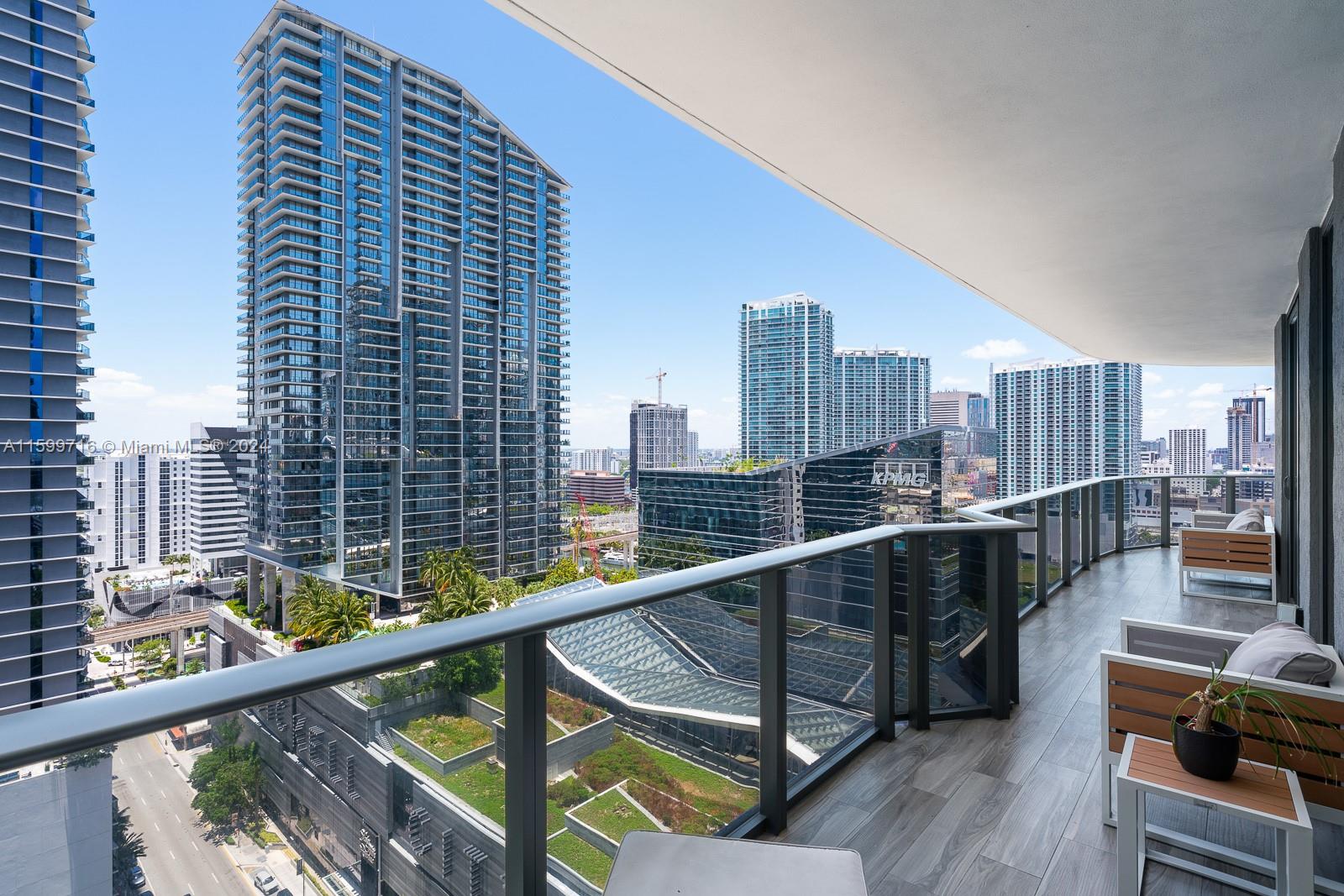 a view of balcony with city view