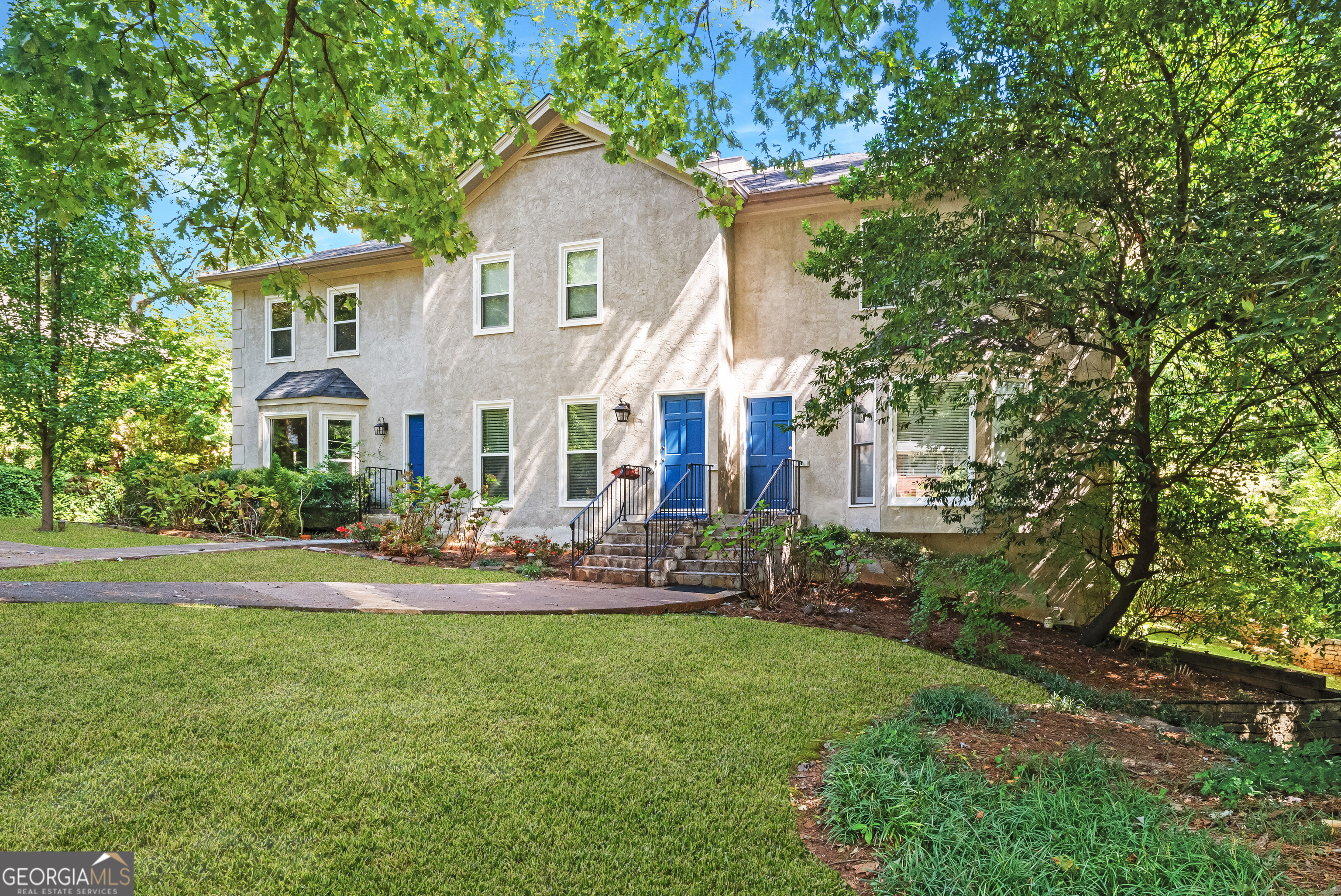 View of front of home and Unit C is on the right end.