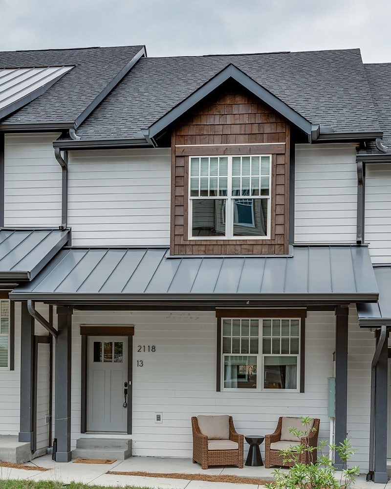 a front view of a house