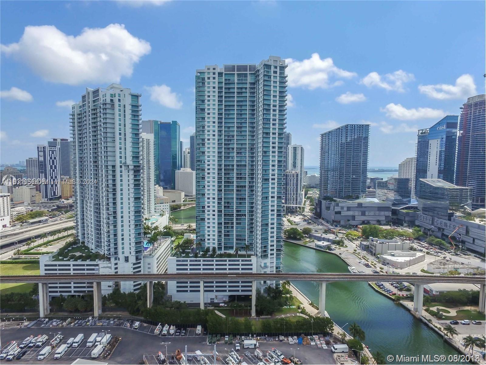 a city view with tall buildings