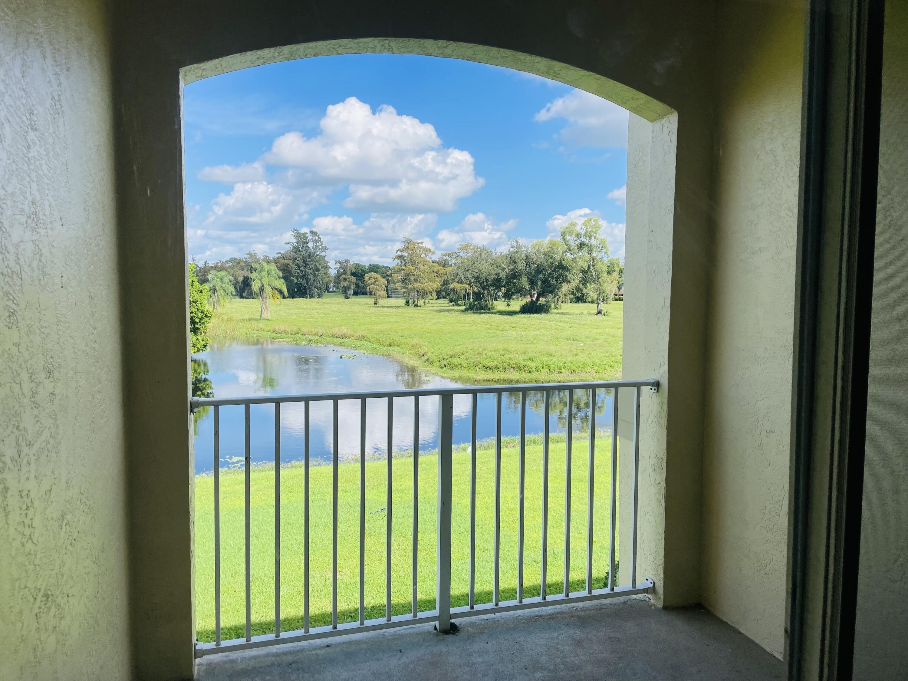 a view of a balcony