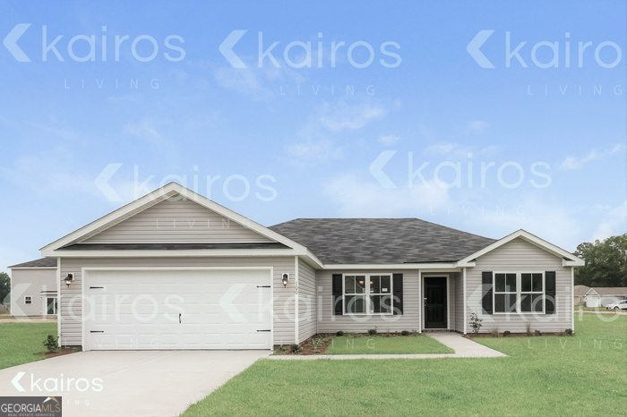 a front view of a house with yard