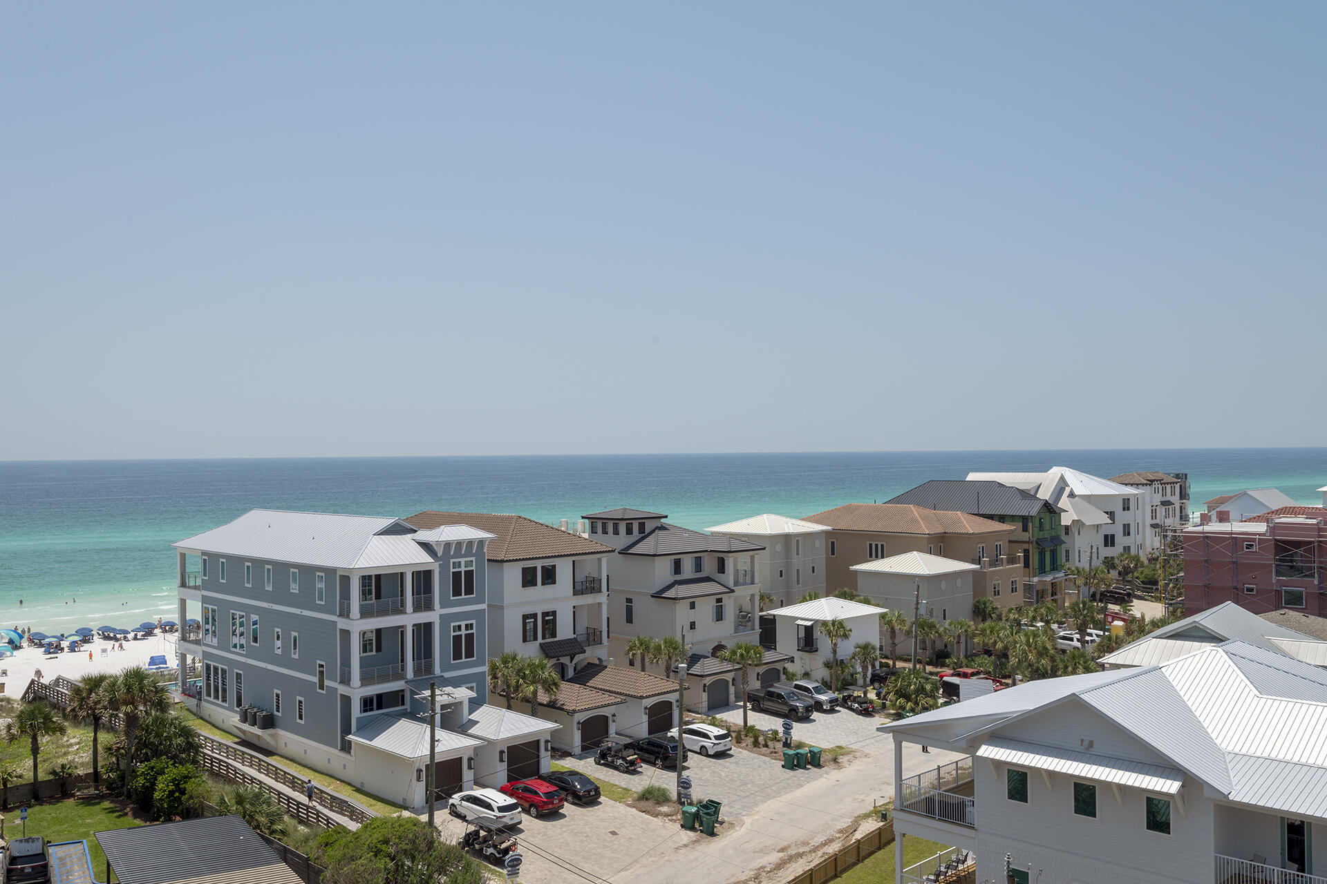 an aerial view of multiple house