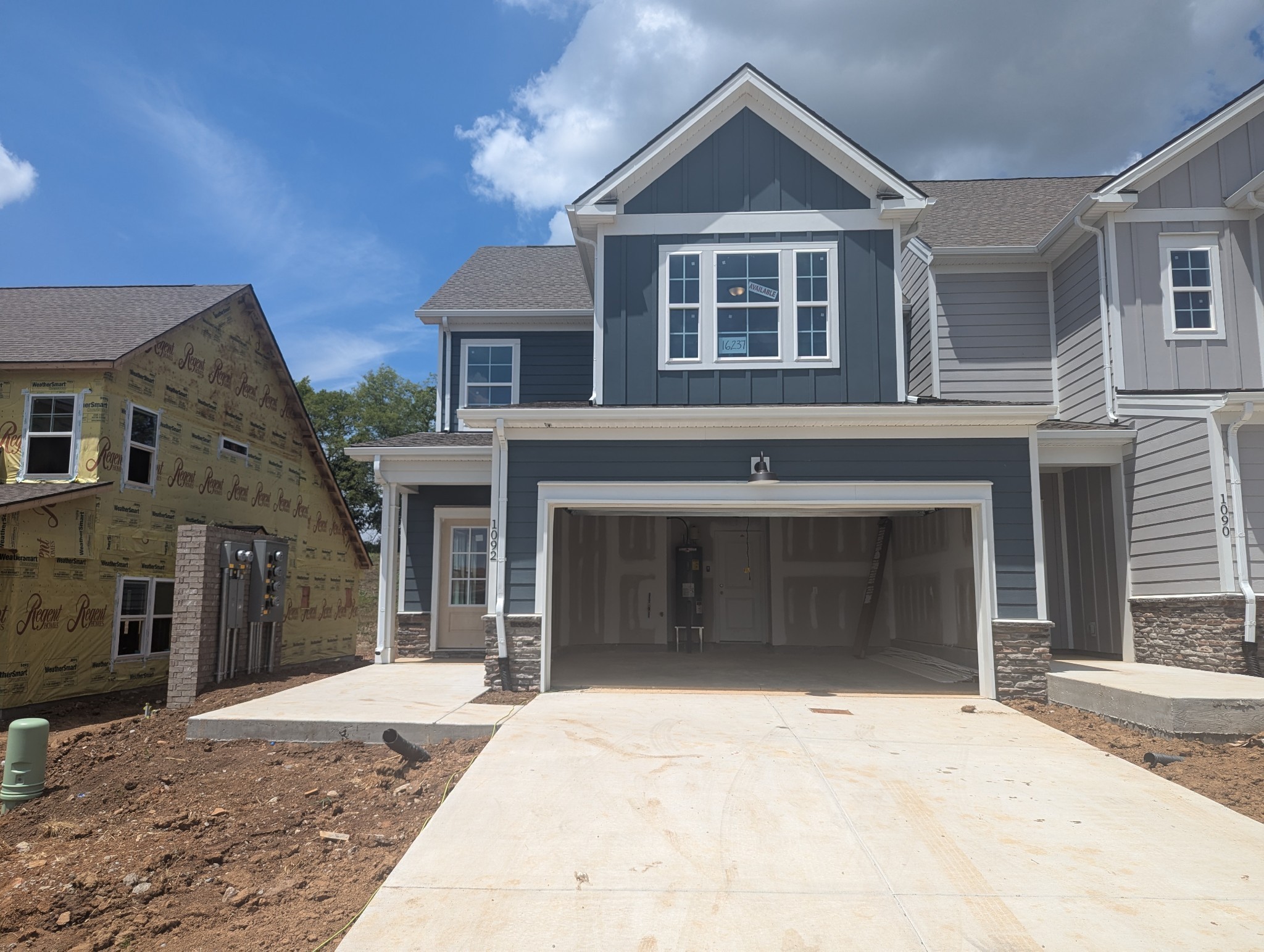 a front view of a house